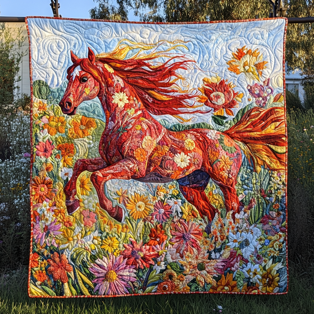 Wind Rider Quilted Blanket Equine Gifts For Horse Lovers