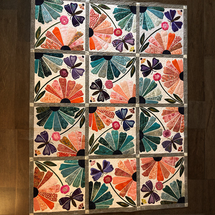 Windowpane Blooms Quilted Blanket Best Gifts For Flower Lovers