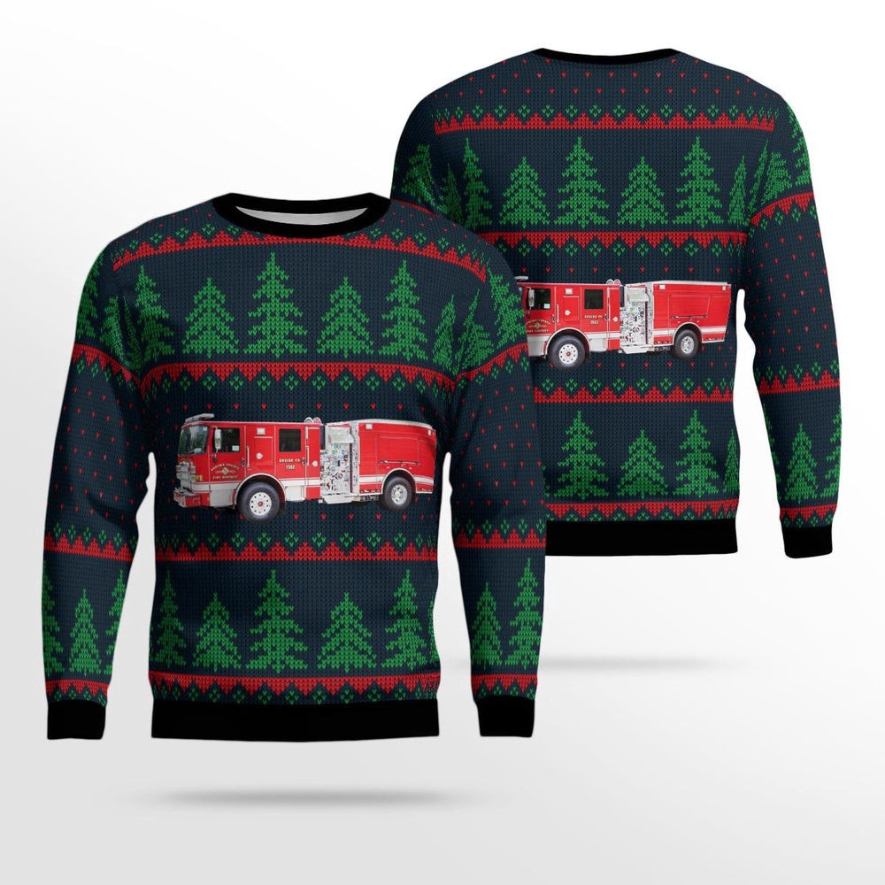 Windsor California Sonoma County Fire District AOP Ugly Sweater Gift For Christmas