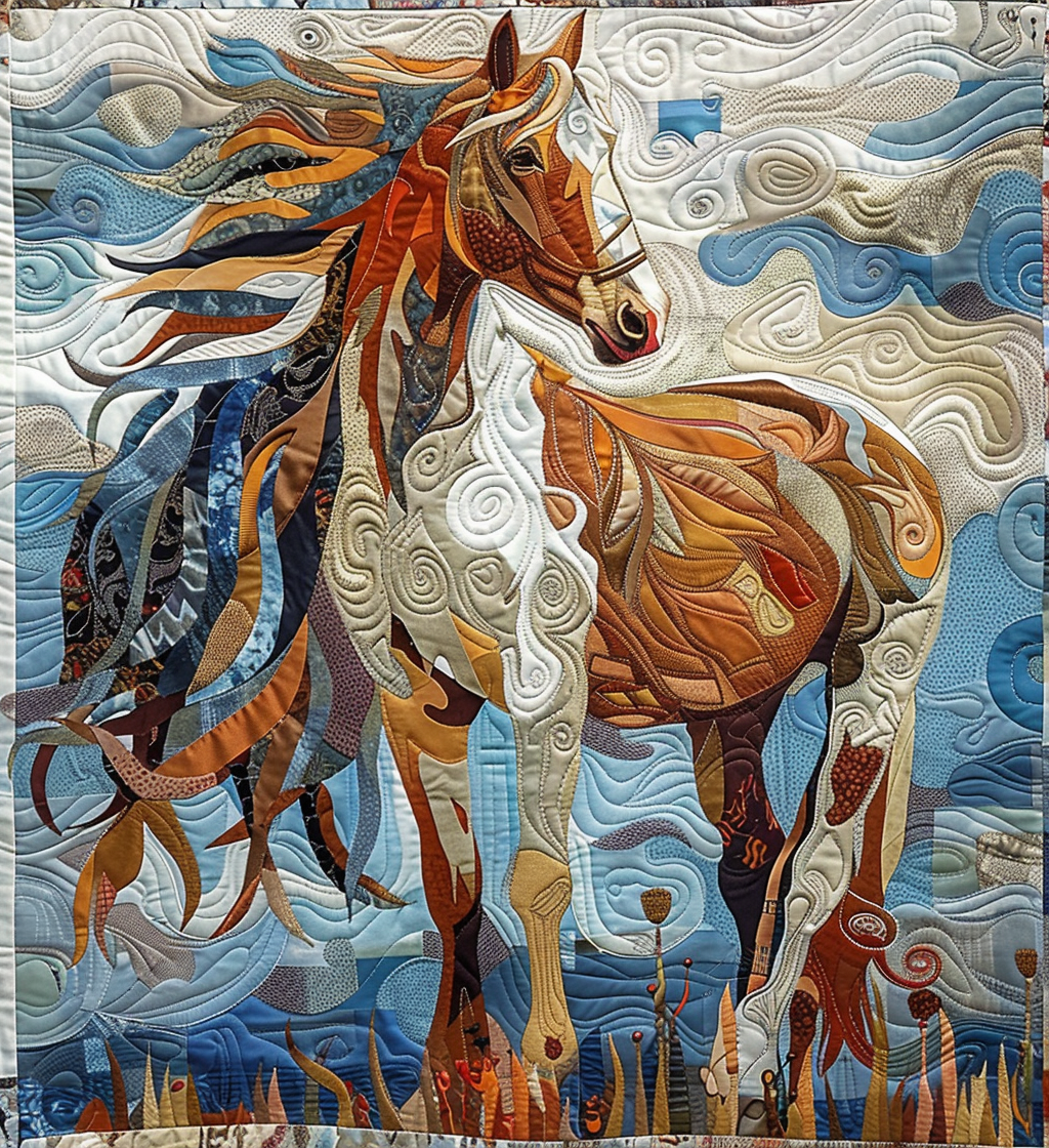 Windswept Spirit Quilted Blanket Horse Christmas Presents