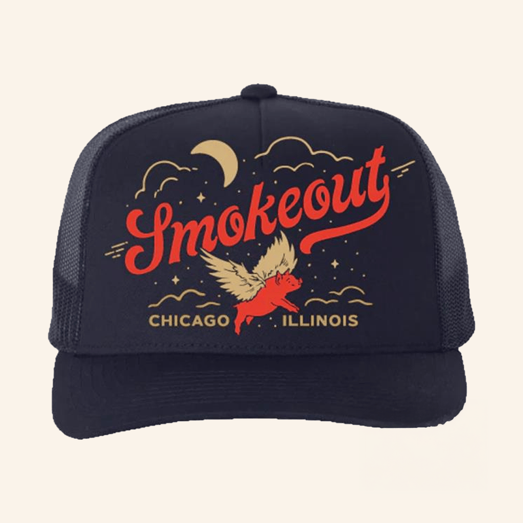 Windy City Smokeout Merch Flying Pig Trucker Hat Gifts For Dudes Windy City Smokeout Merch Flying Pig Trucker Hat Gifts For Dudes