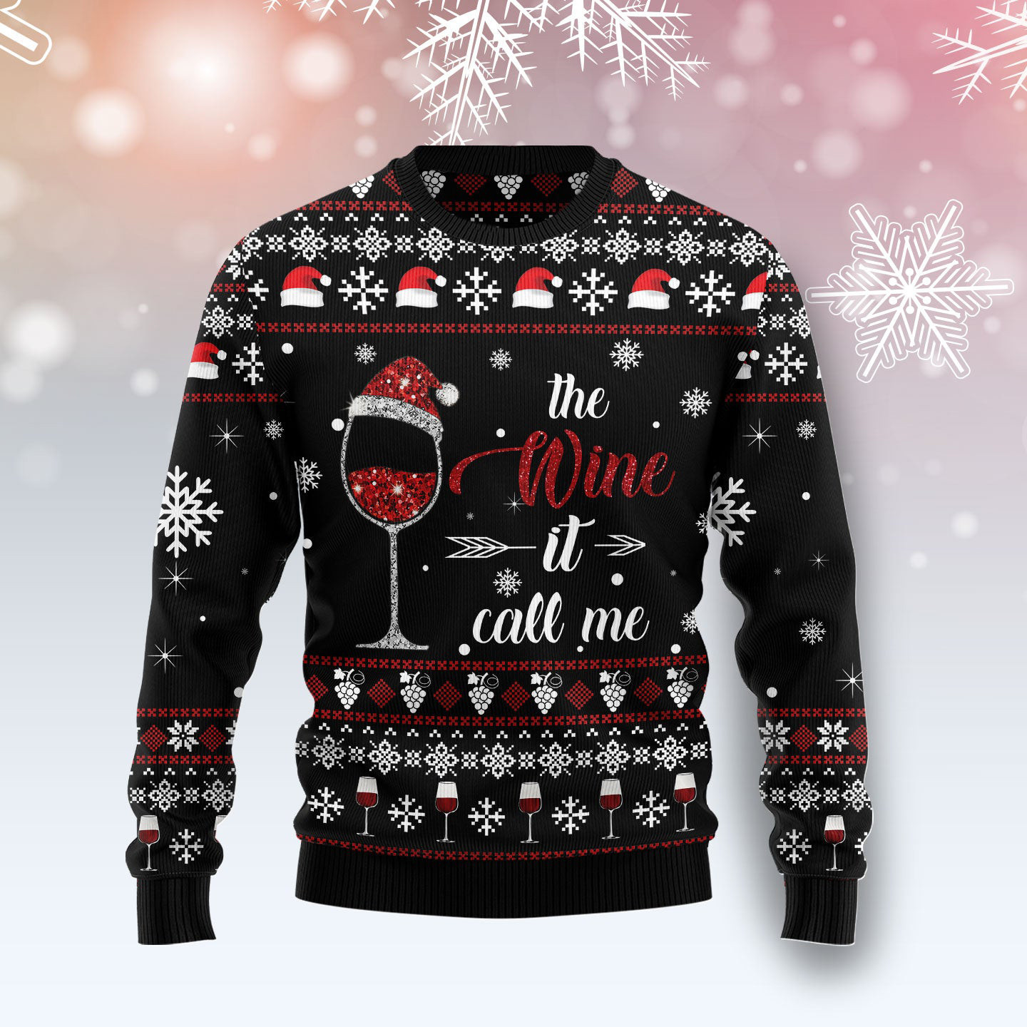 Wine Call Me Ugly Christmas Sweater Winter Clothing Christmas Gifts For Father