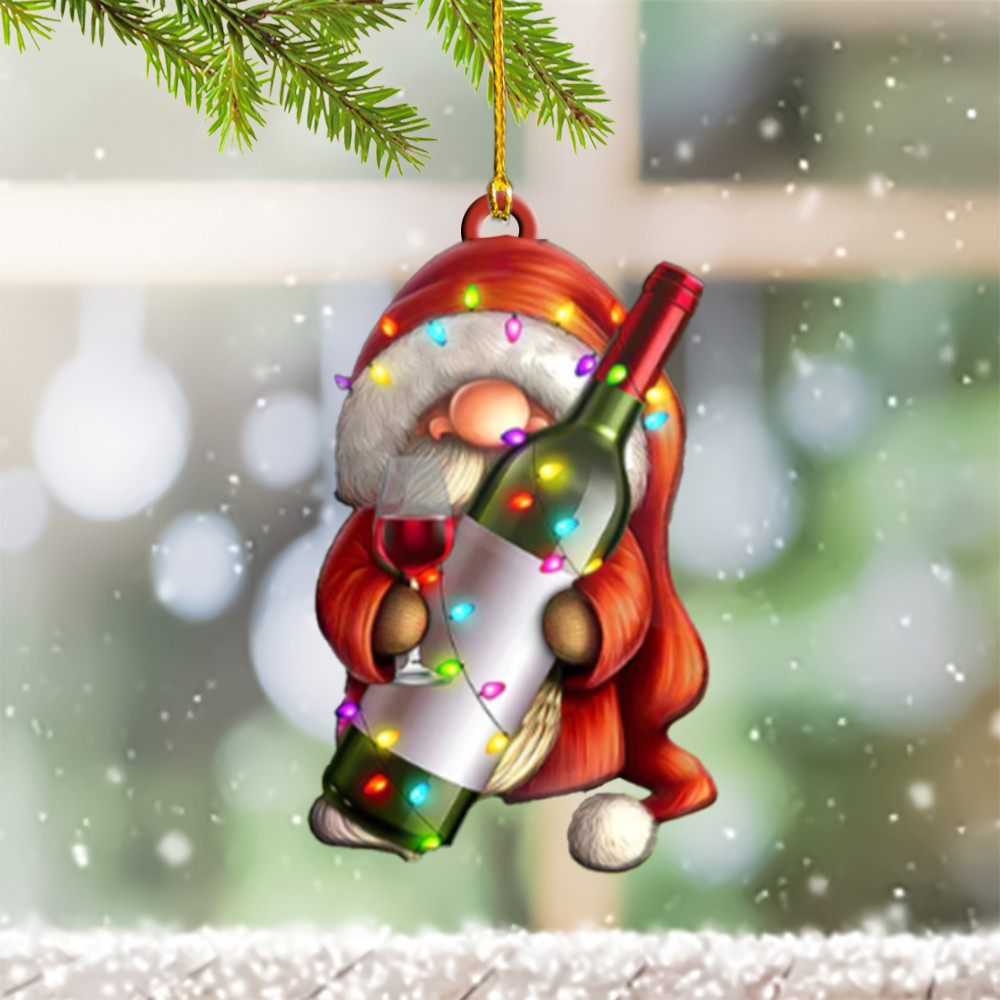 Wine Gnome Christmas Ornaments Gnome Christmas Tree Ornaments Gifts For Wine Lovers
