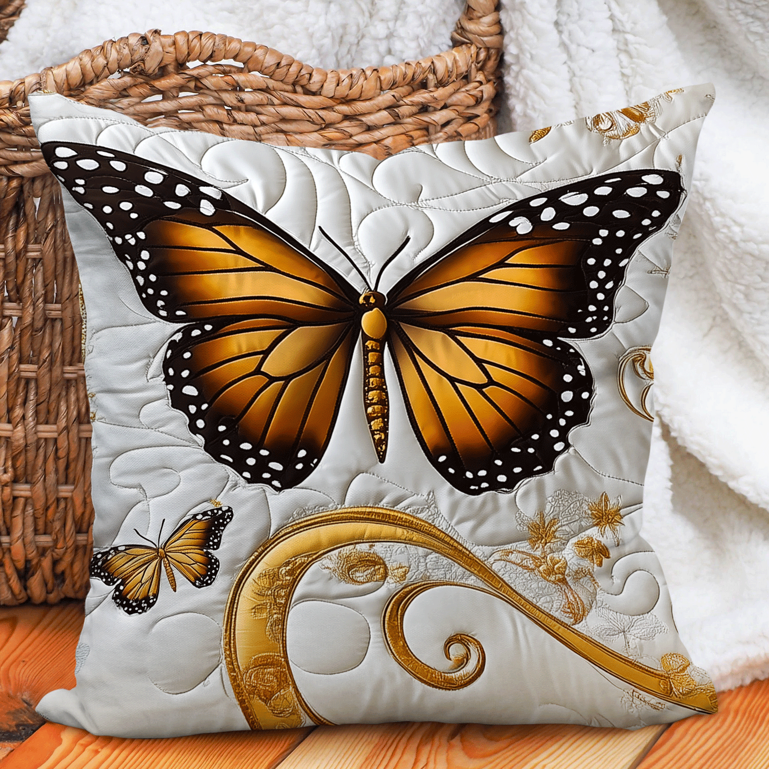 Wing Of Freedom Quilted Pillow Case Holiday Season Cushion Cover