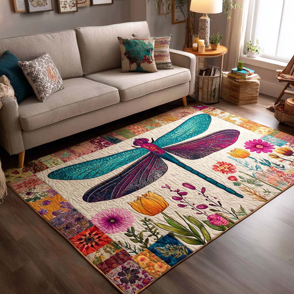 Winged Beauty Area Rug Foyer Christmas Decor Birthday Presents For Dragonfly Lovers