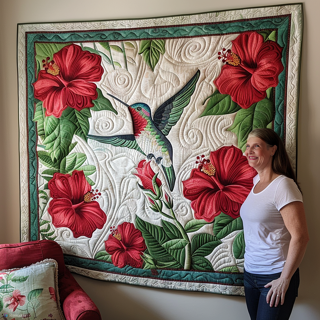 Winged Bloom Quilted Blanket Gift Ideas For Bird Lovers