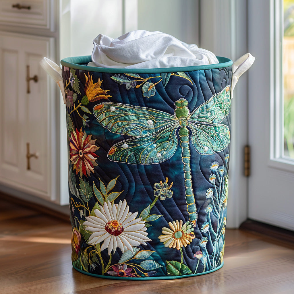 Winged Serenity Quilted Laundry Basket New Year Merch Gift
