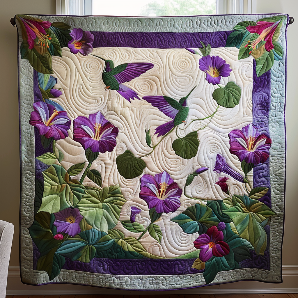 Wings and Petals Quilted Blanket Gift Ideas For Bird Lovers