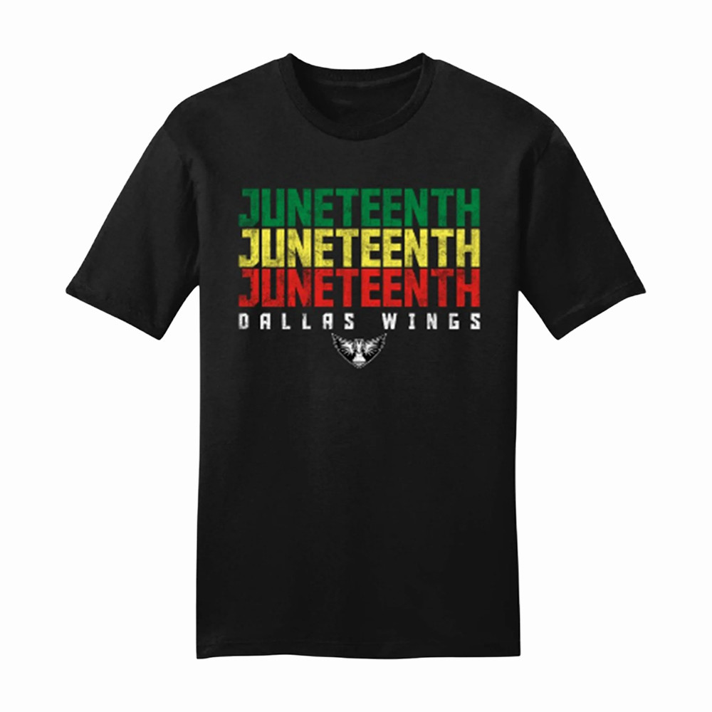 Wings Juneteenth Stack T-Shirt WNBA 2026 Juneteenth Clothes Basketball Lover Gift