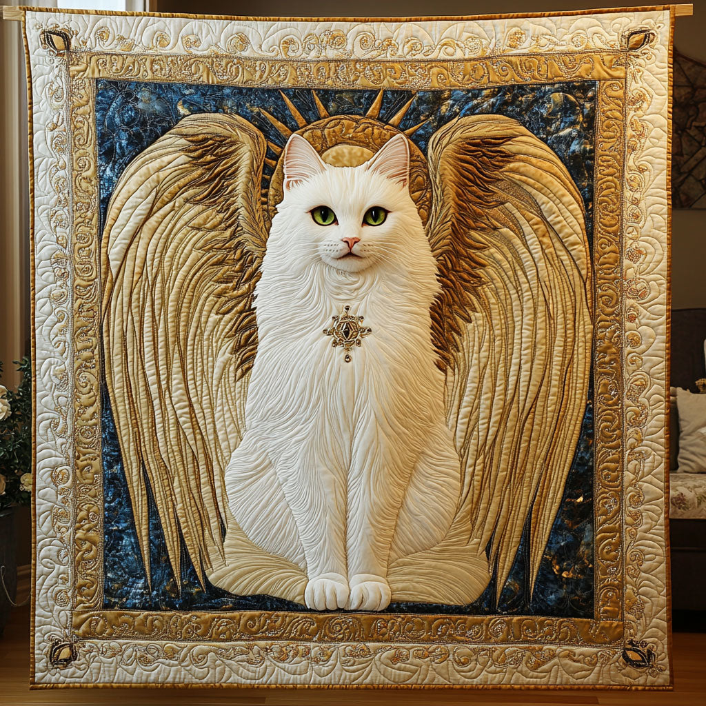 Wings of Angel Quilt Blanket Christmas Blanket Presents For Cat Lovers Women