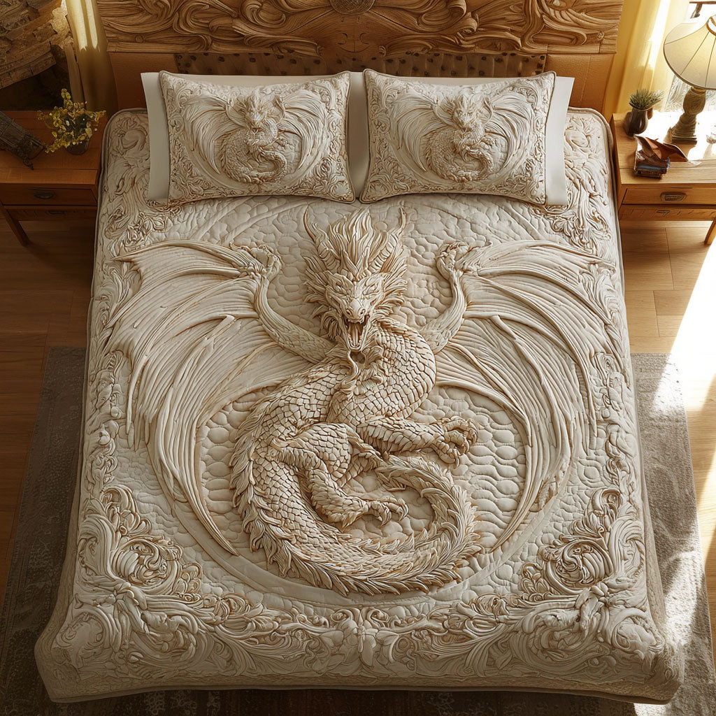 Wings of Eternity Quilted Bedding Set Duvet Cover Bedspread Gifts Bedroom Decorative