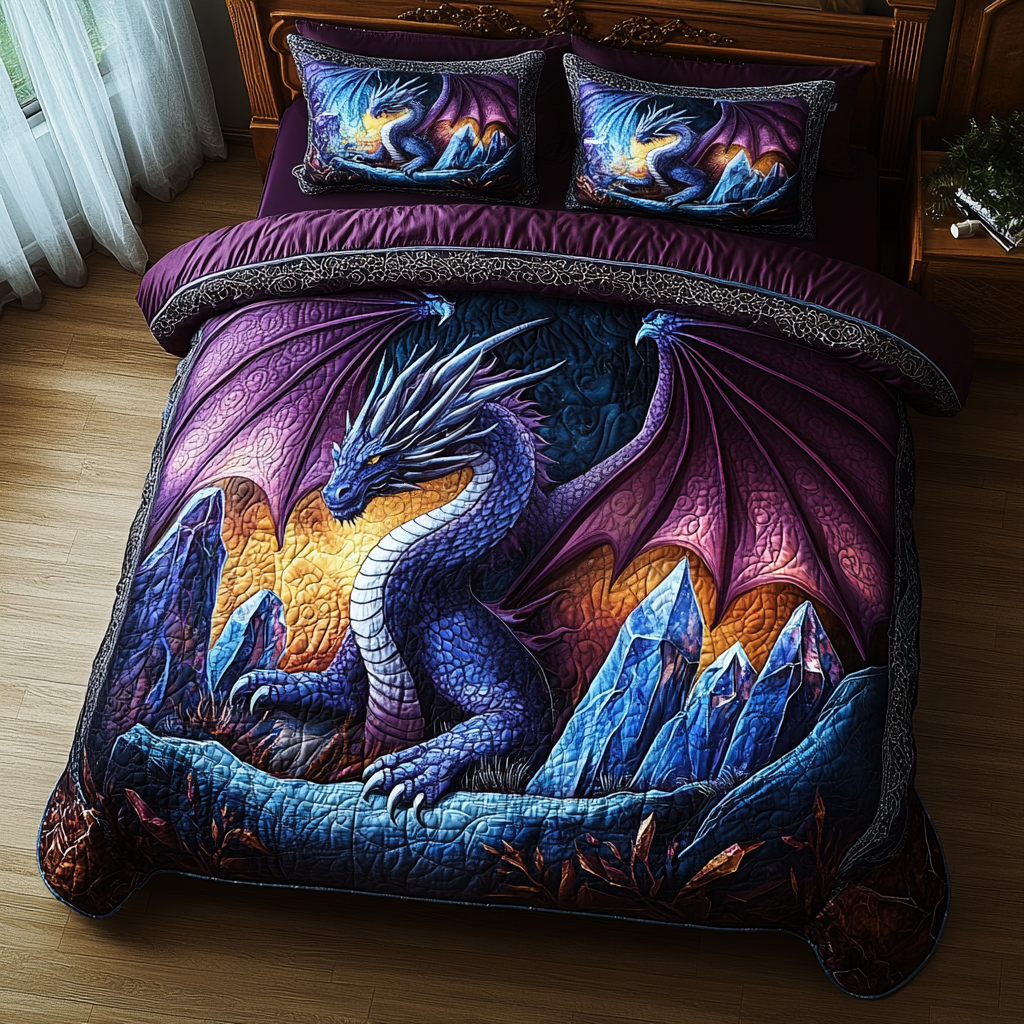 Wings of Fire Quilted Bedding Set Bedroom Decorations Dragon Gifts For Men