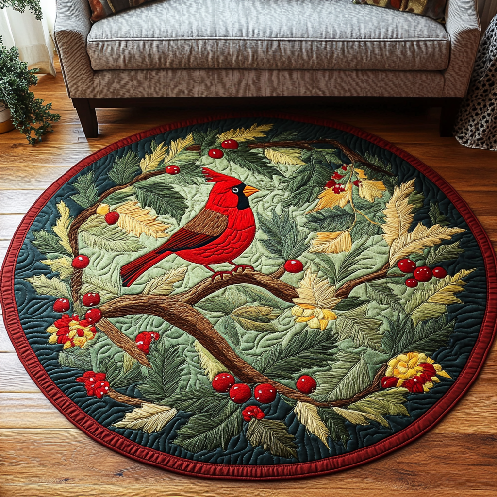Wings of Fire Quilted Round Mat Entryway Christmas Decor Ideas Hummingbird Xmas Ornaments
