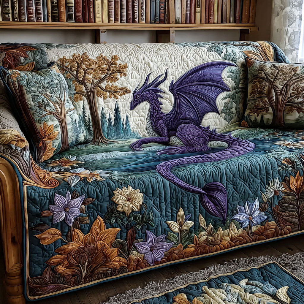 Wings of Legend Quilted Sofa Cover Living Room Decor Great Book Lover Gifts