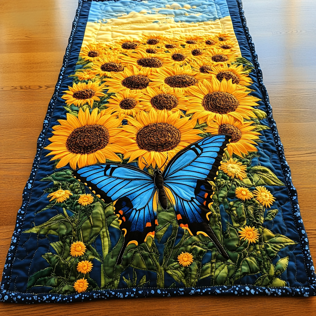 Wings of Nature Quilted Table Runner Dining Room Table Decor Awesome Gifts For Butterfly Lovers