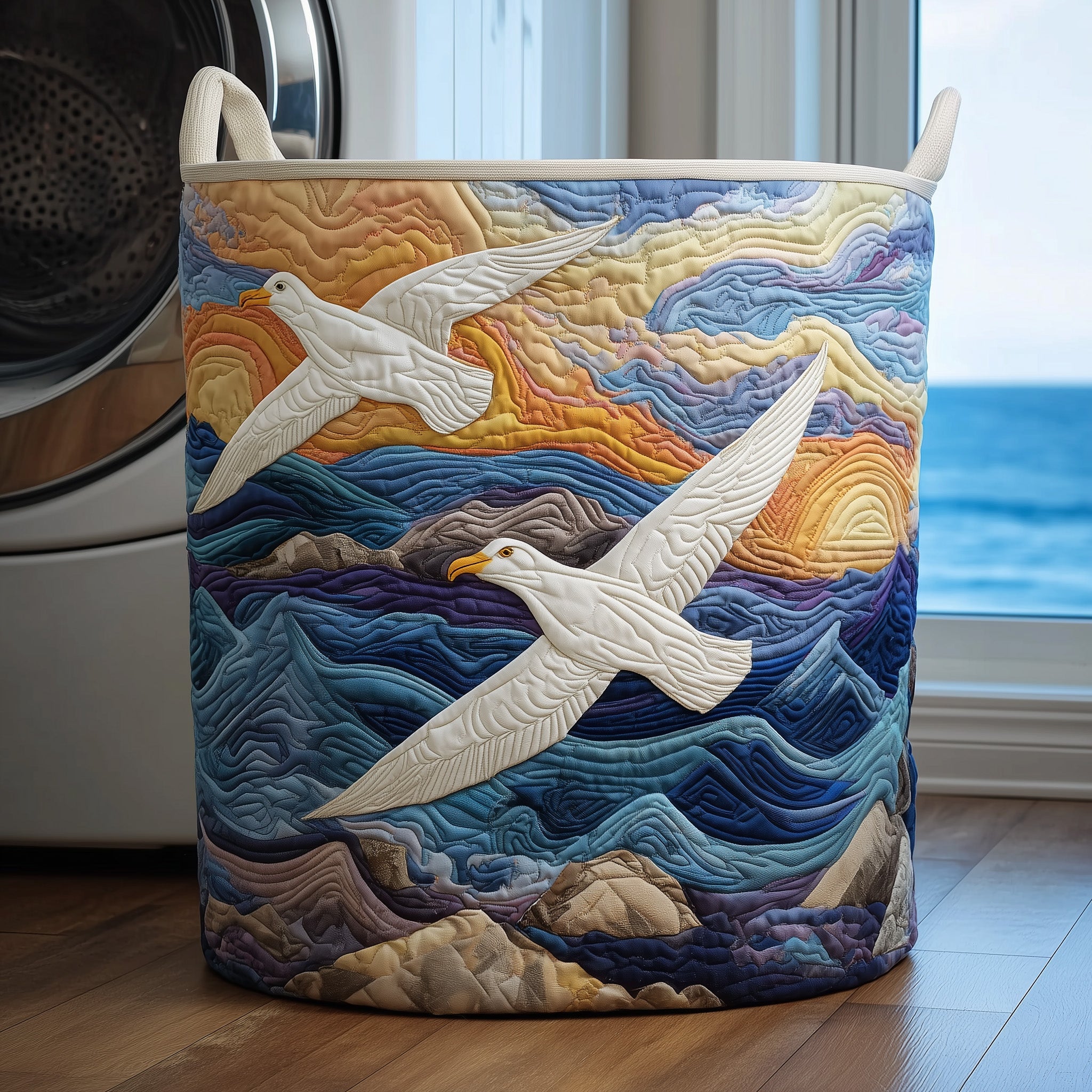 Wings of Peace Quilted Laundry Basket Suggestions For Family Christmas Gifts