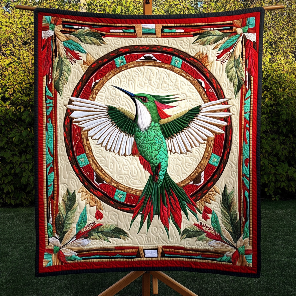 Wings of the Aztec Sunrise Quilted Blanket Gift Ideas For Bird Lovers