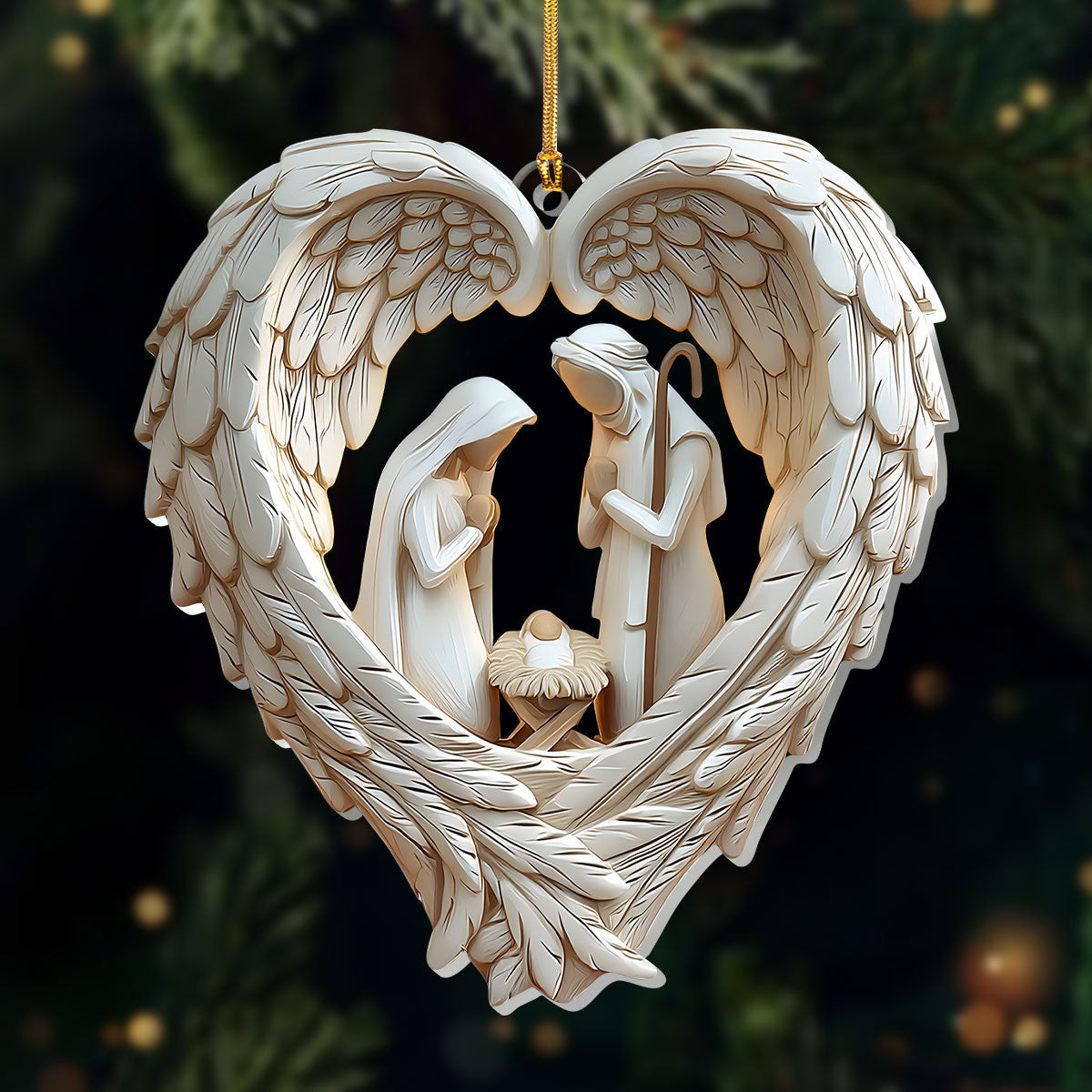Wings Of The Holy Night Christmas Ornament Xmas House Decorations Christian Gift Idea