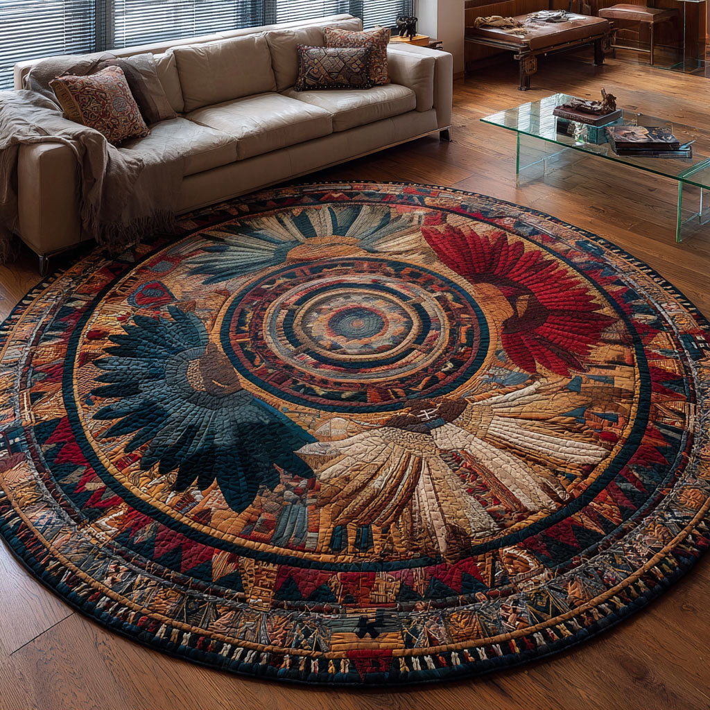 Wings of the Quilted Round Mat Entryway Decor Gifts For Farm Wife