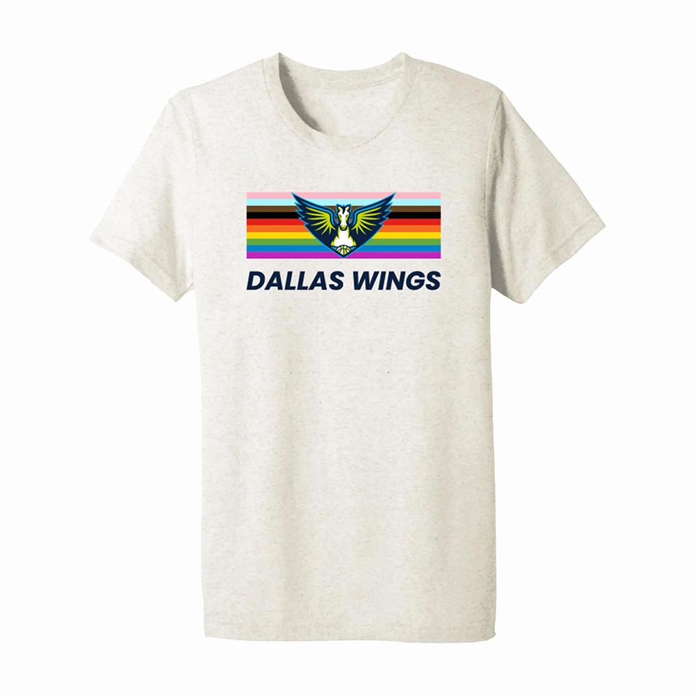 Wings Pride Flag Basketball T-Shirt Dallas Wings Clothes Present Ideas For Boyfriend