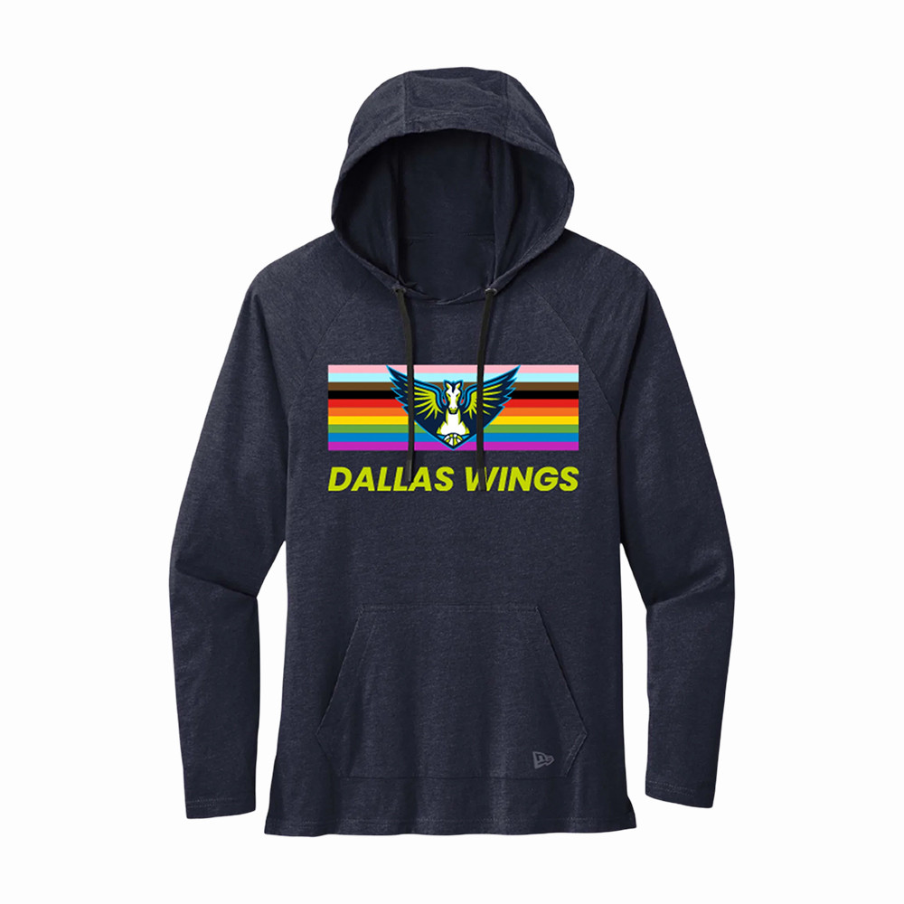 Wings Tri Blend Pride Flag Hoodie Dallas Wings Hooded Sweatshirt Basketball Fan Gift For Friends