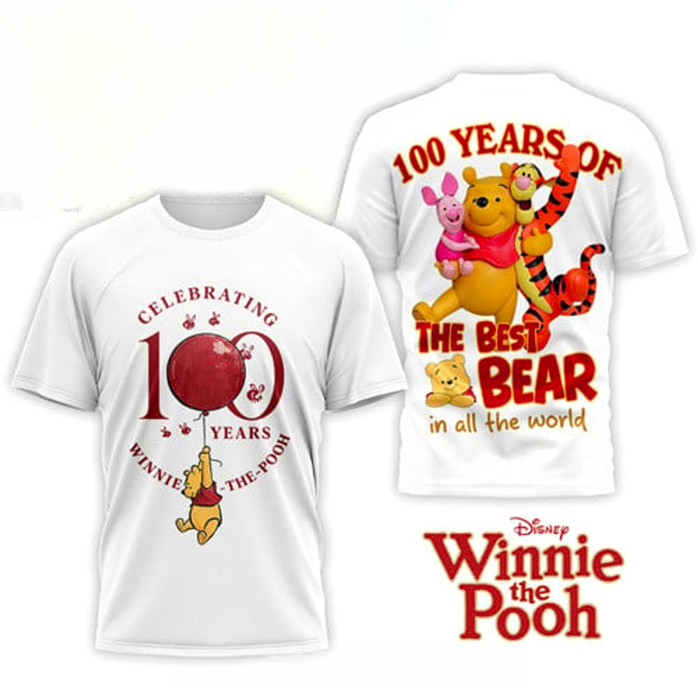 Winnie The Pooh 100 Years Of The Best Bear In All The World T-Shirt Winnie The Pooh Merch
