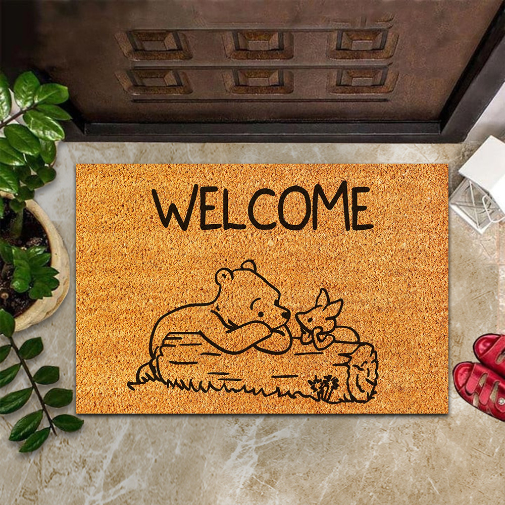 Winnie The Pooh Doormat Cute Bear Piglet Winnie The Pooh Welcome Mat Merchandise