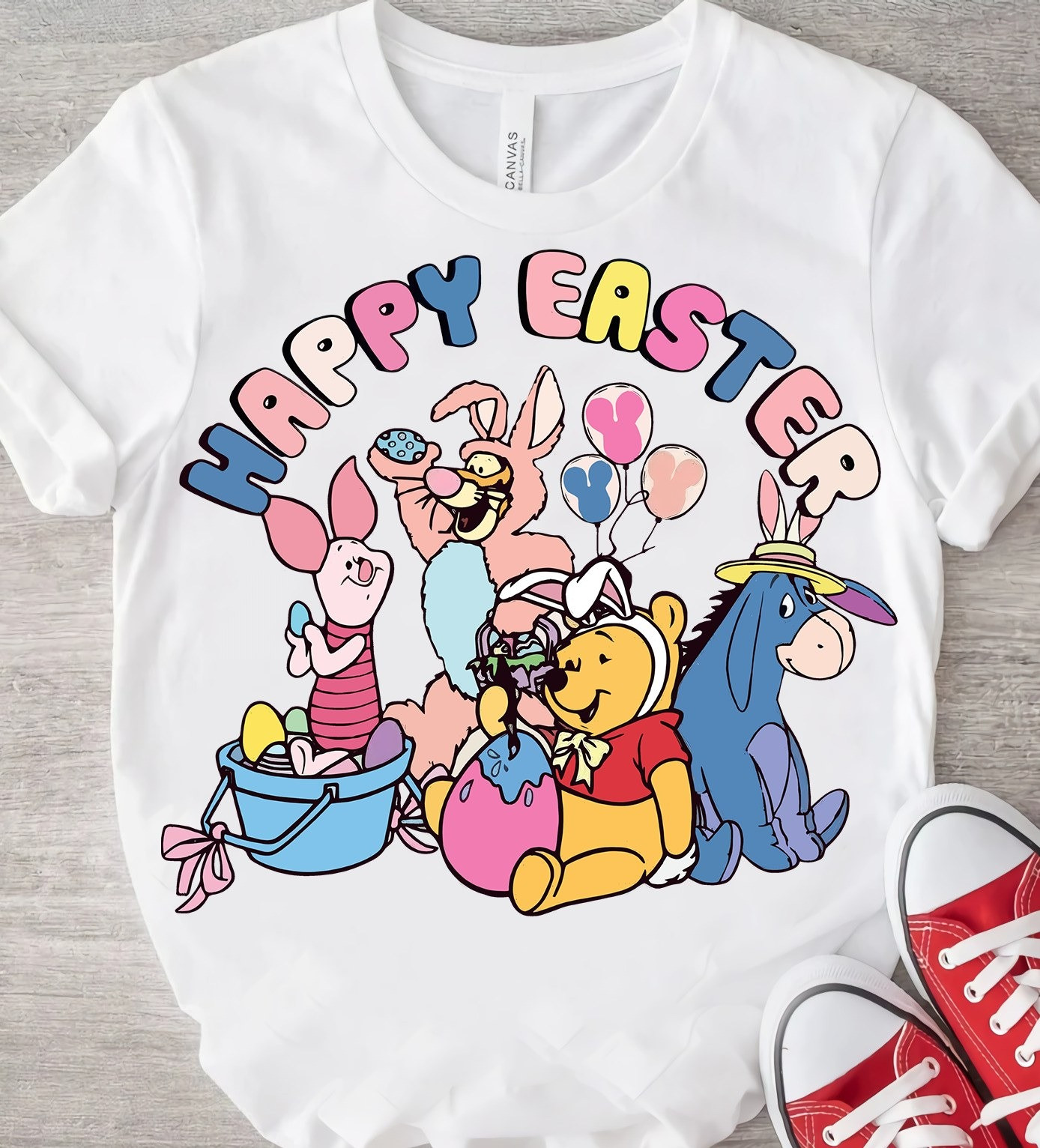 Winnie The Pooh Happy Easter T-Shirt Cute Easter Shirts For Teen Adults Gift Ideas