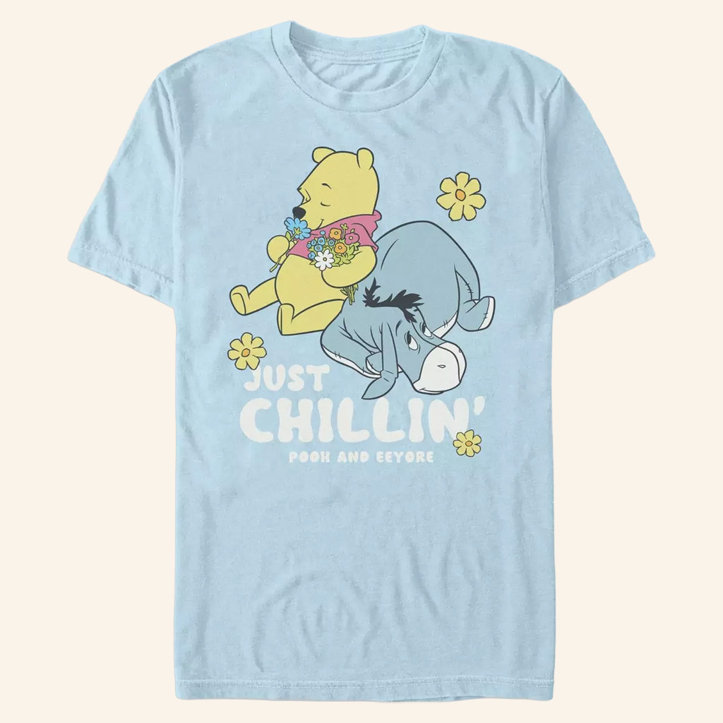Winnie The Pooh Merch Pooh And Eeyore Just Chillin T-Shirt Great Gifts For Son