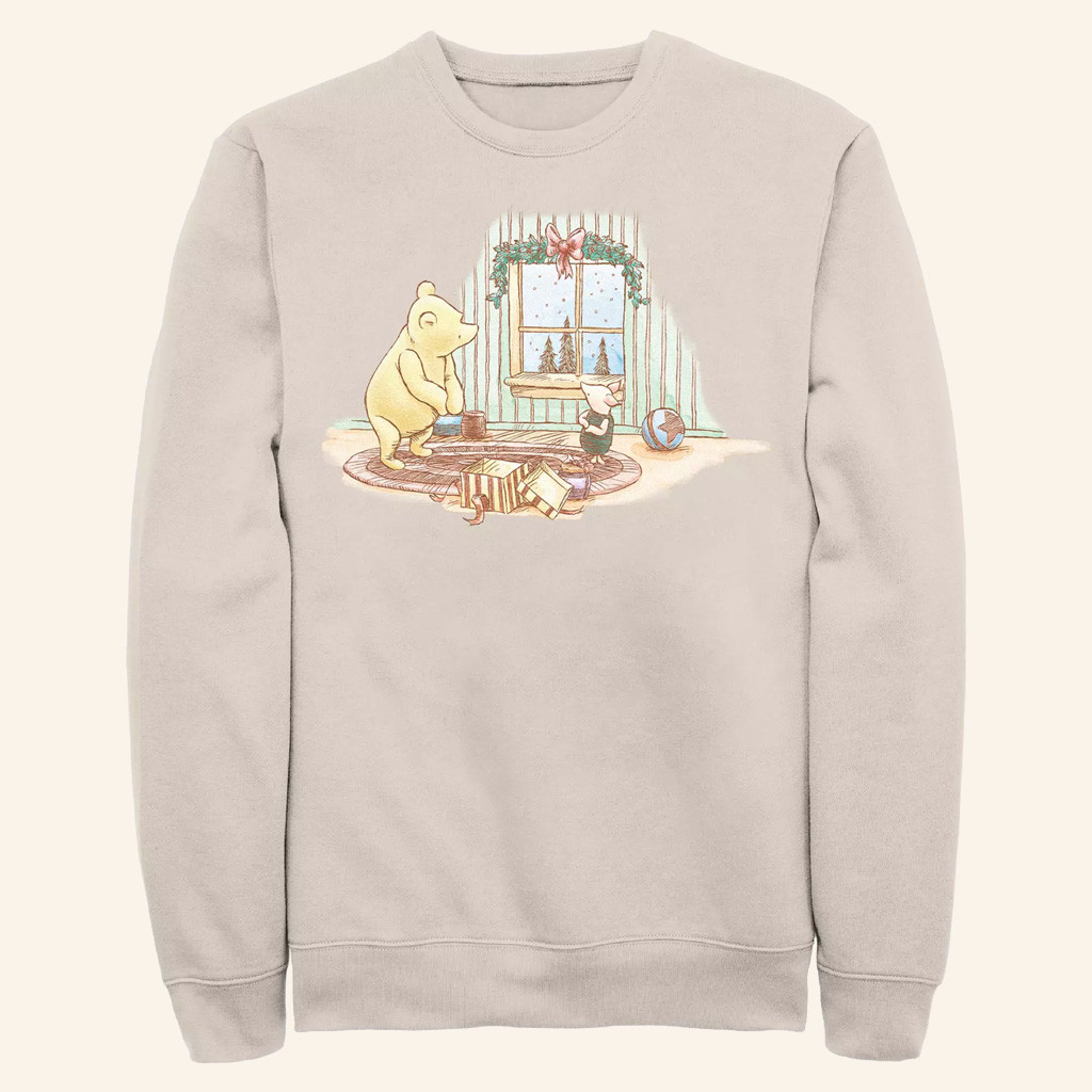 Winnie The Pooh Merch Pooh And Piglet Holiday Sweatshirt Christmas Gifts For Besties
