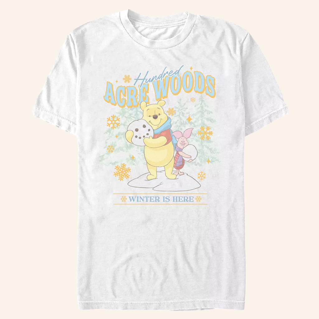 Winnie The Pooh Merch Pooh And Piglet Winter Is Here T-Shirt Christmas Gifts For Friends