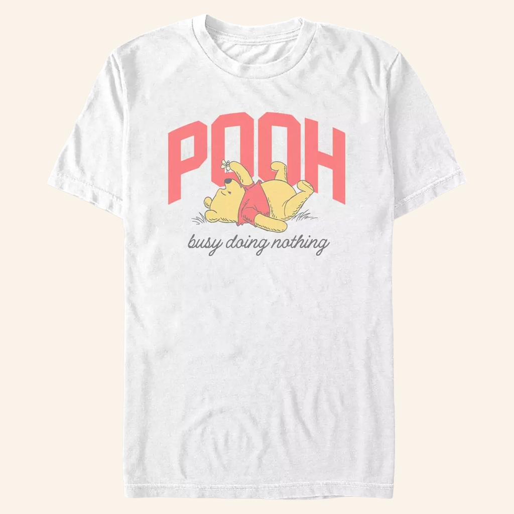 Winnie The Pooh Merch Pooh Busy Doing Nothing T-Shirt Unique Gifts For Sisters