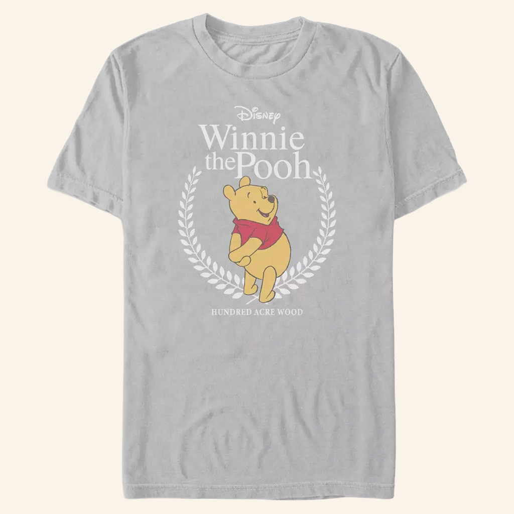 Winnie The Pooh Merch Pooh Laurel Frame T-Shirt Hundred Acre Wood Shirt Gifts For Son