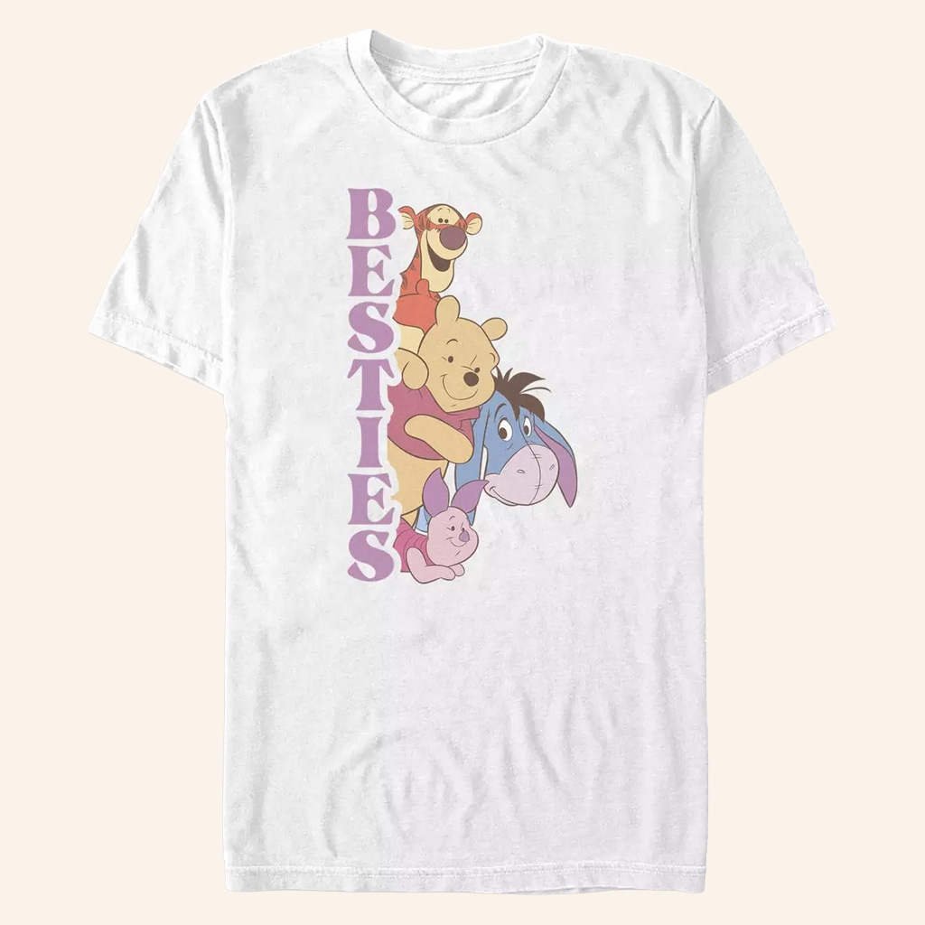 Winnie The Pooh Merch Winnie The Pooh Besties Group T-Shirt Gifts For Friends