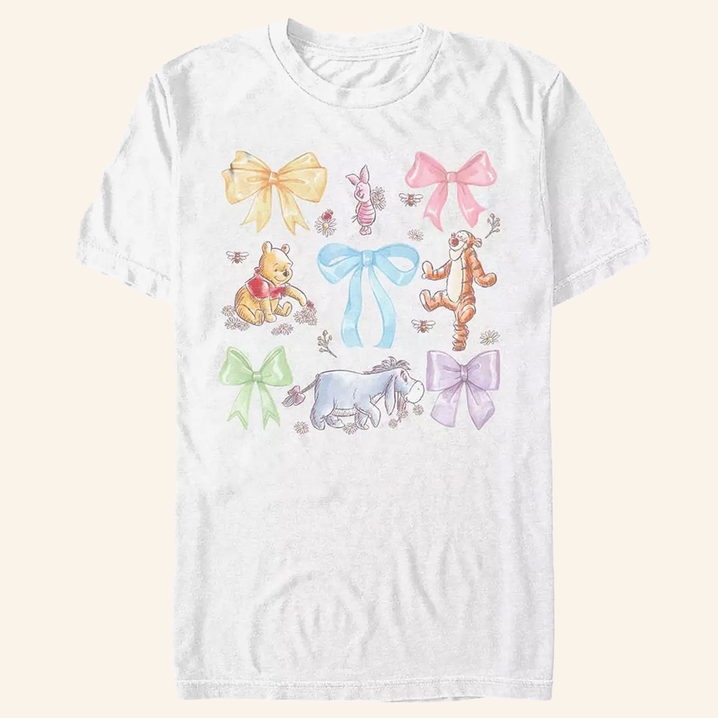 Winnie The Pooh Merch Winnie The Pooh Bows And Bees T-Shirt Great Gifts For Friends