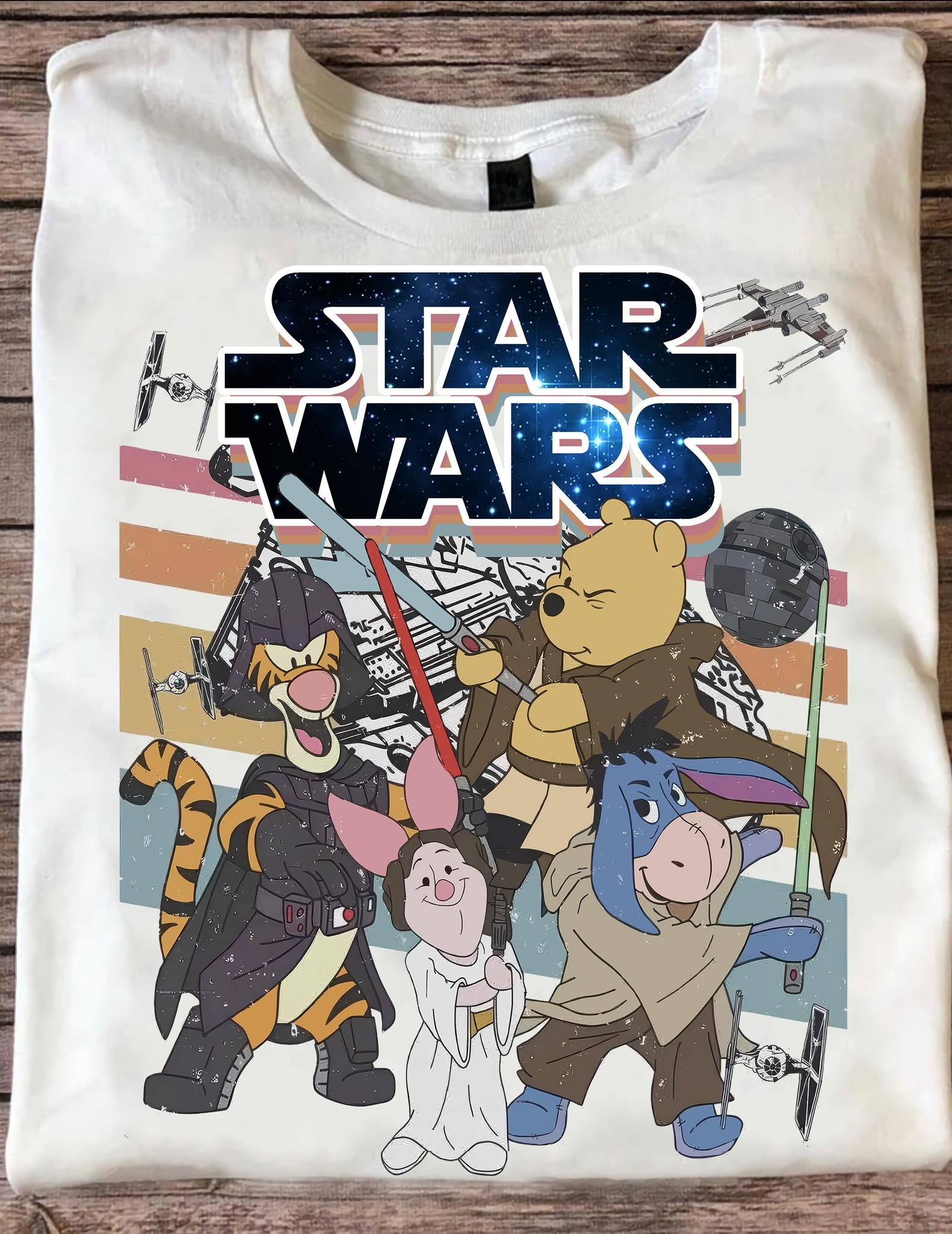 Winnie The Pooh Star Wars T-Shirt Cute Cartoon Gifts For Winnie The Pooh Star Wars Fans