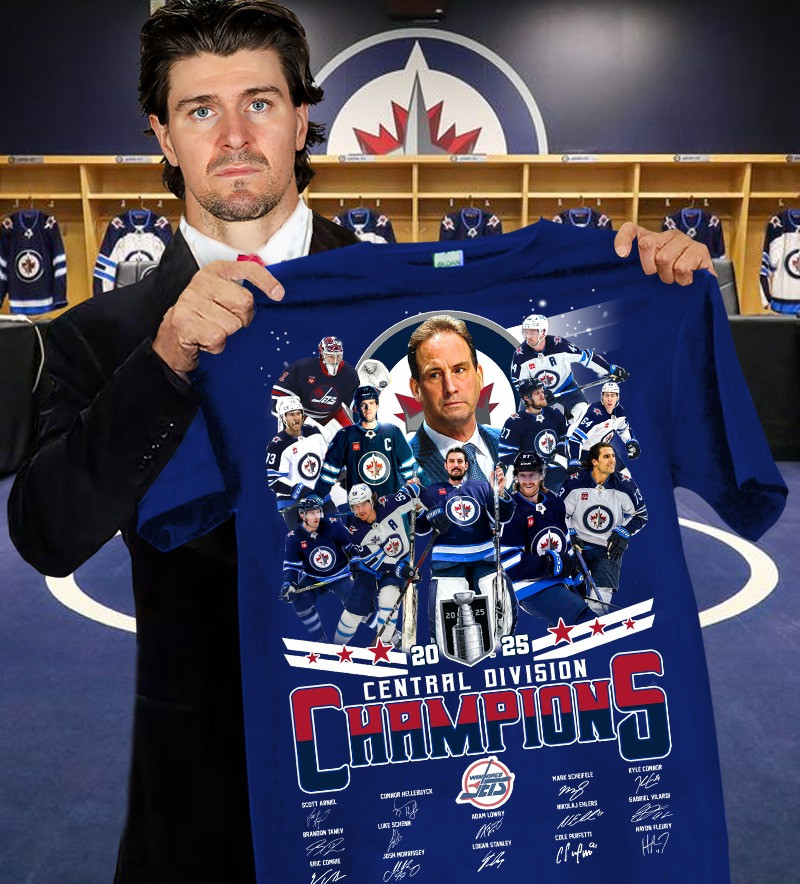 Winnipeg Jets Central Division Champions 2025 T-Shirt Hockey Fan Merch Gift Ideas