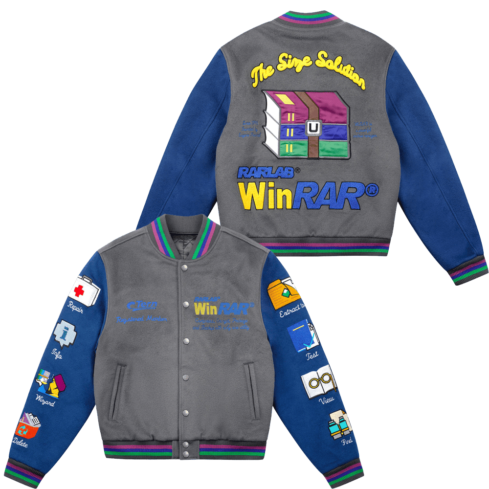 Winrar Merch WinRAR SENIOR Varsity Jacket Father'sDay Present Ideas Winrar Merch WinRAR SENIOR Varsity Jacket Father'sDay Present Ideas