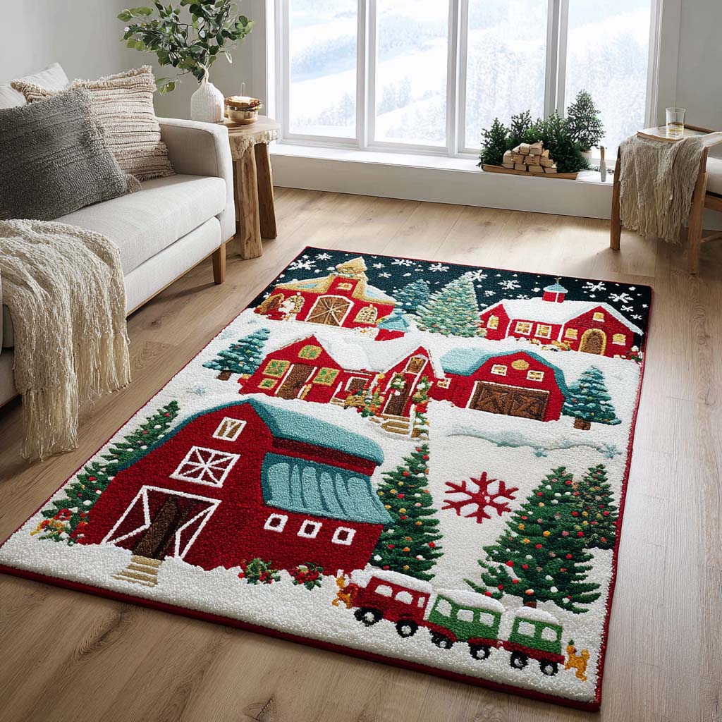 Winter Barns Area Rug  Floor Rugs Good Christmas Gifts For Girlfriend