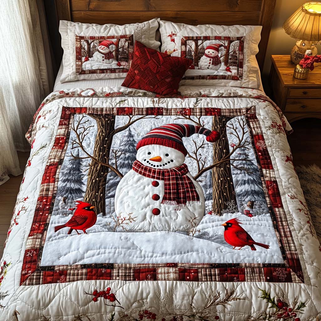 Winter Bliss Quilted Bedding Set Twin Comforter Sets Christmas Gifts For Men Who Have Everything