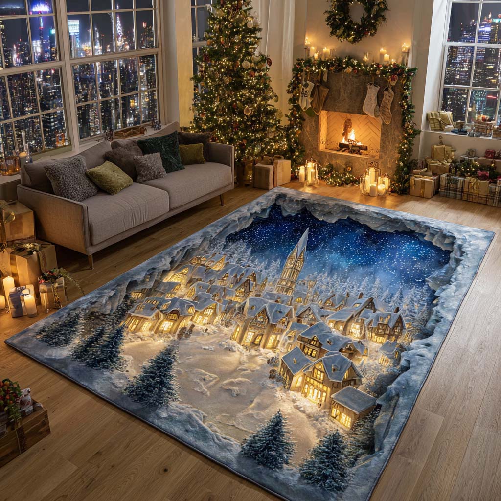 Winter Charm Area Rug Front Entryway Ideas Xmas Gifts For Wife