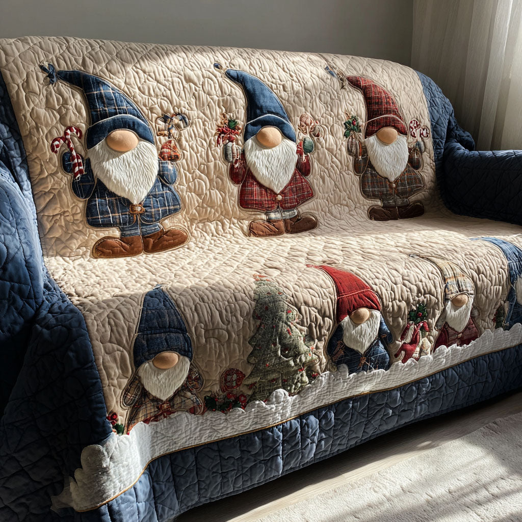 Winter Cheer Friends Quilted Sofa Cover Couch And Loveseat Covers Nana Christmas Gift