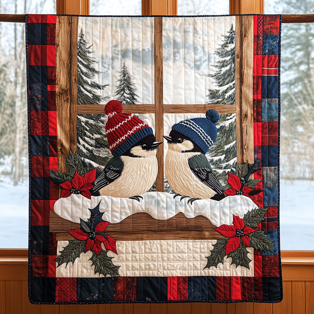 Winter Companions Quilt Unique Holiday Gift Idea with Quilt Blanket