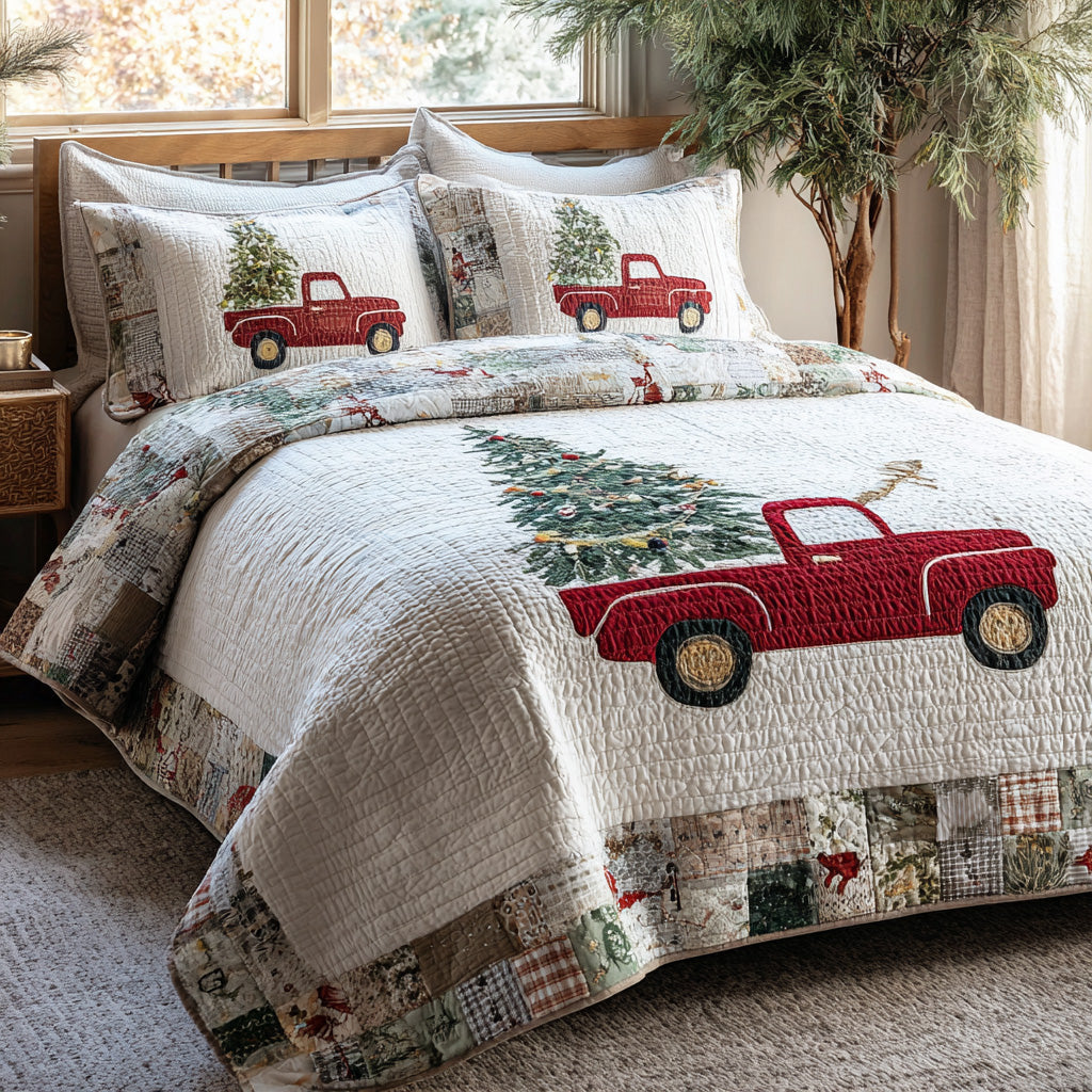 Winter Delivery Quilted Bedding Set Best Holiday Duvet Covers Christmas Gifts For Wife 2025
