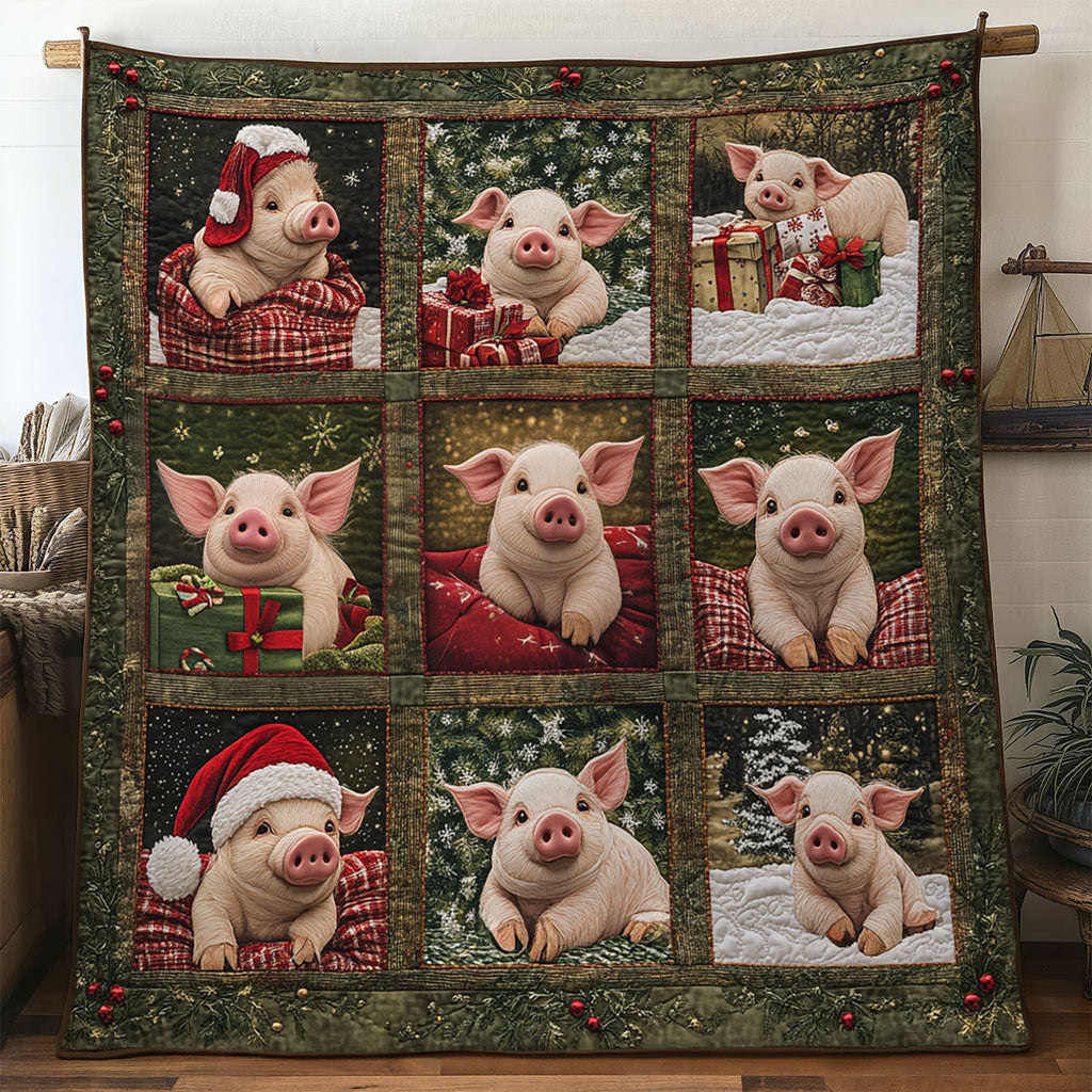 Winter Dream Pig Quilt Comfortable Quilt Blanket That Everyone Will Love