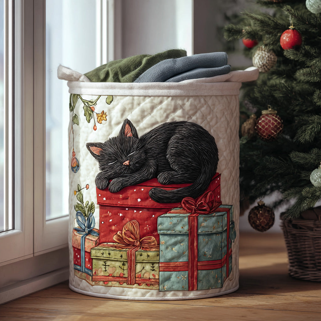Winter Dreams Quilted Laundry Basket Merch For Family