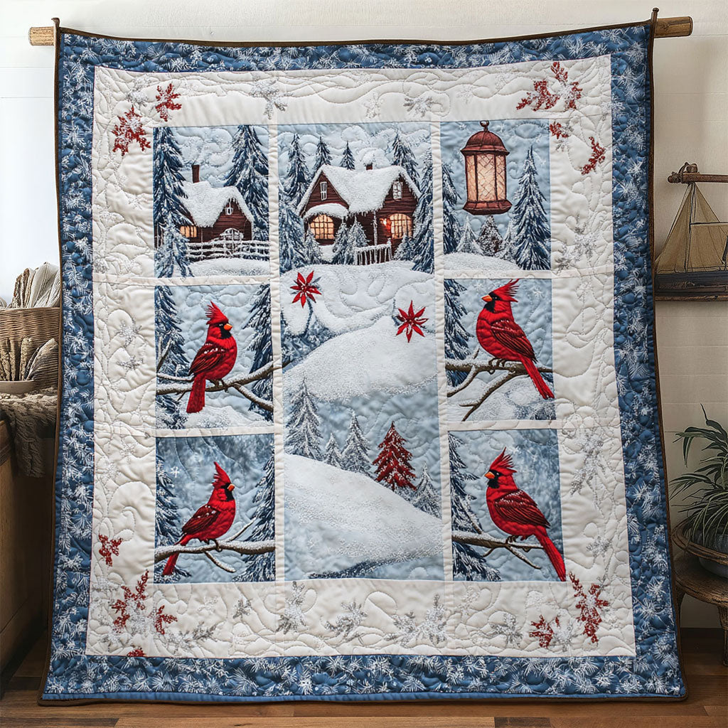 Winter Faith Cardinal Quilt Blanket Cardinal Blanket Throw Cardinal Gifts For Mom