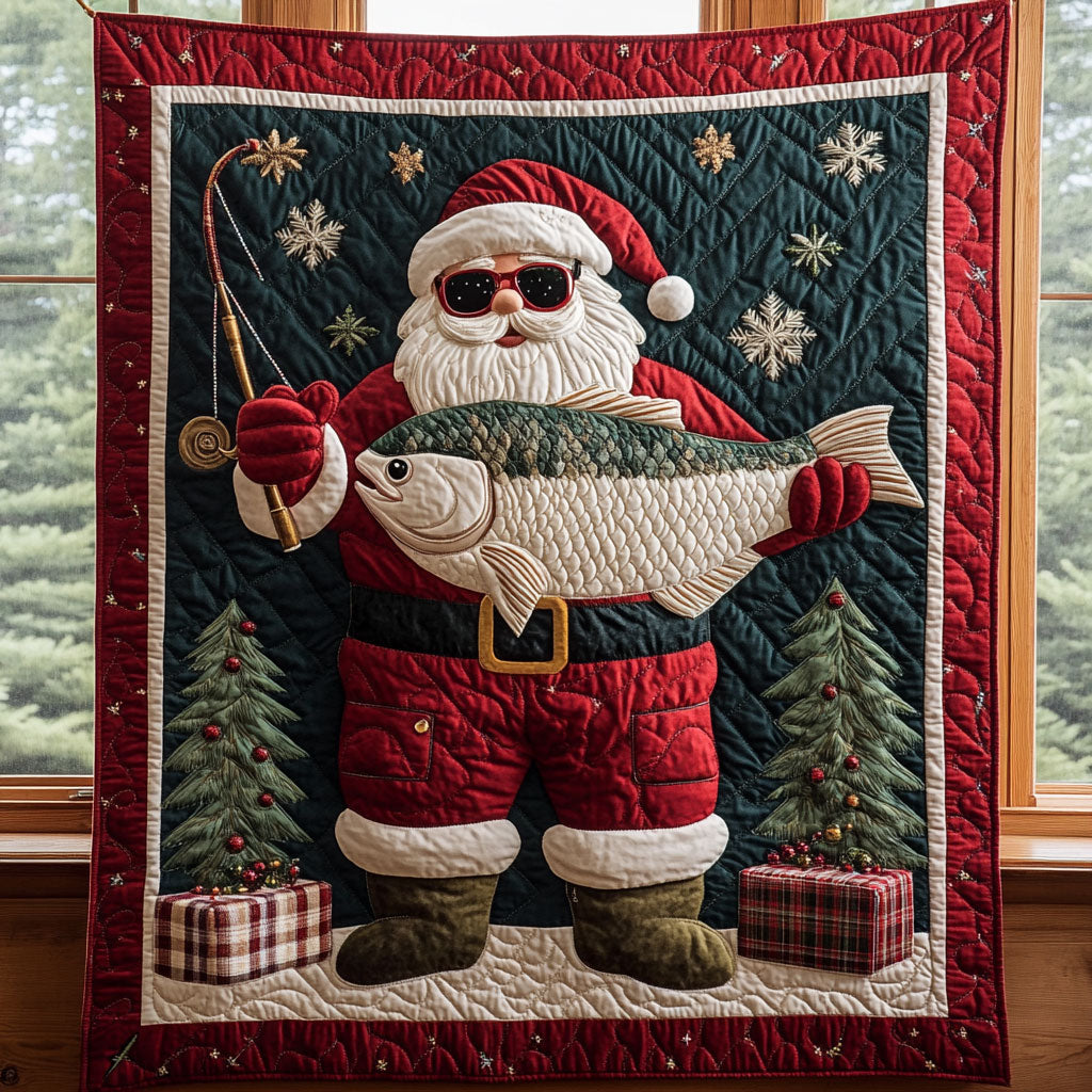 Winter Fisher Quilt Blanket Throws And Blankets Best Fishing Gifts For Christmas 2025