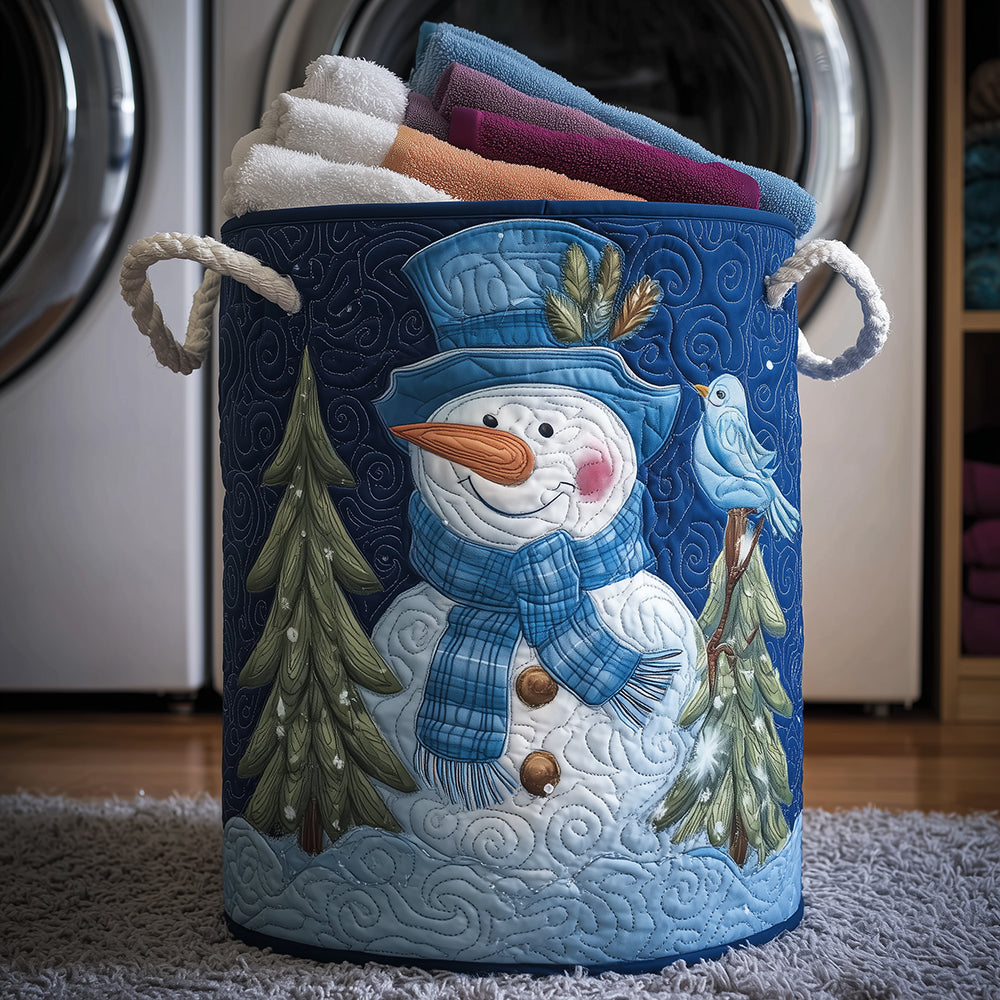 Winter Friends Quilted Laundry Basket Merch For Him
