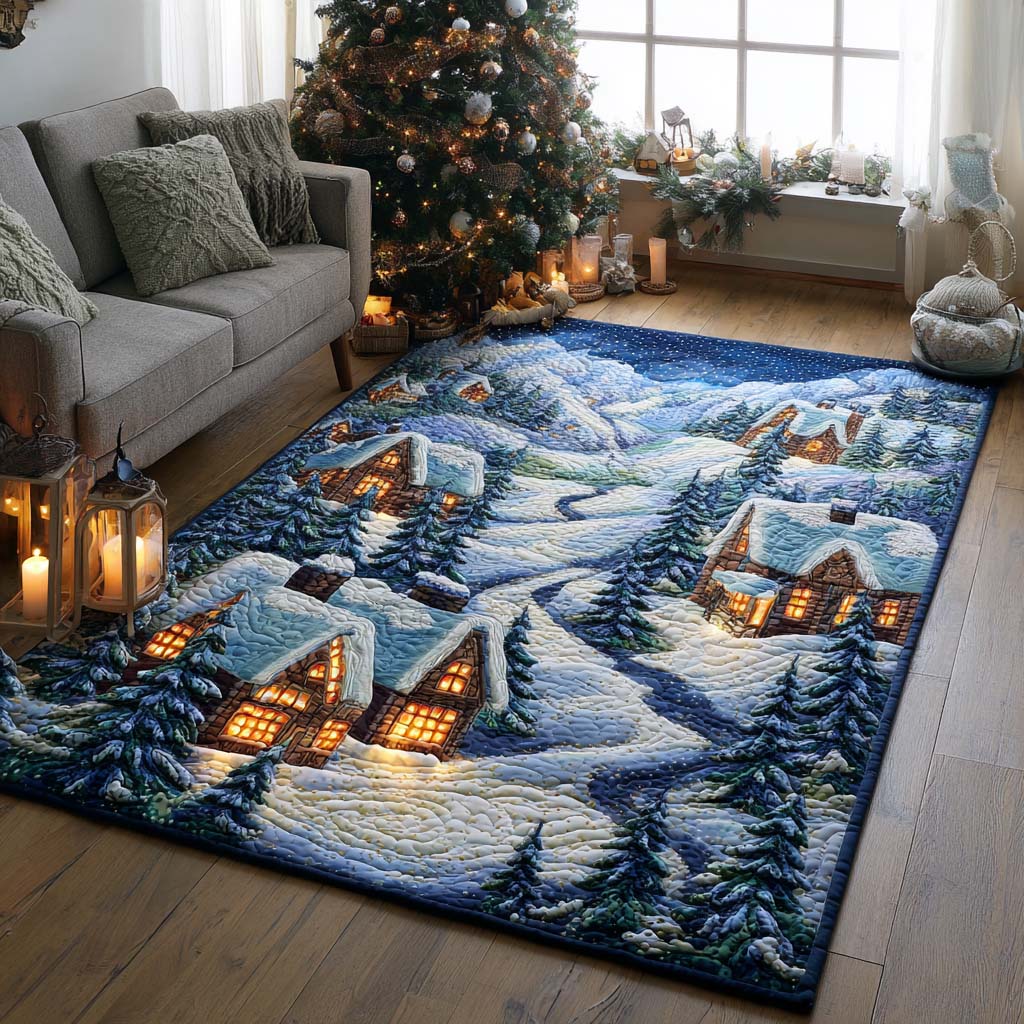 Winter Glow Area Rug Dining Room Table Decorated For Christmas Gift Ideas For Grown Son